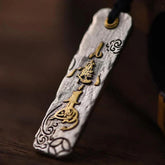 Making A Fortune Chinese Character Copper Coin Wealth Necklace Pendant