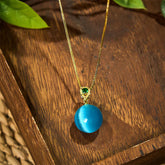 Cat's Eye Round Ball Confidence Necklace Pendant