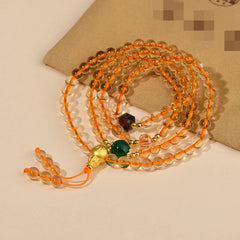 108 Mala Beads Citrine Happiness Bracelet