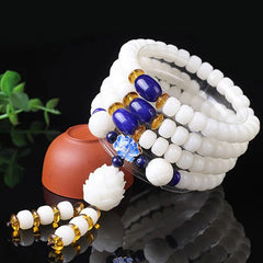 Tibetan Mala White Bodhi Seed Peace Bracelet
