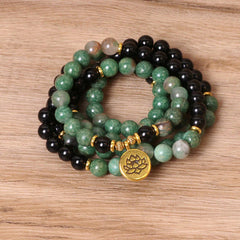 108 Beads Natural Agate Mala Healing Bracelet