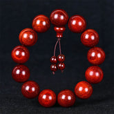 Renbeads Tibetan Small Leaf Red Sandalwood Balance Bracelet