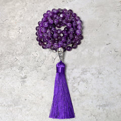 Renbeads Tibetan 108 Mala Beads Necklace Yoga Meditation Prayer Beads Necklace