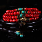 Tibetan Mala Red Turquoise Lucky Jewelry
