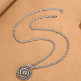 Good Luck Design Pattern Copper Rotatable Necklace Pendant