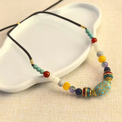 Tibetan Handmade Turquoise Beads Balance Necklace Pendant