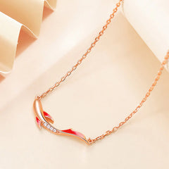 925 Sterling Silver Koi Fish Luck Zircon Prosperity Necklace Pendant