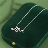 925 Sterling Silver Snake-themed Calm Jewelry Set (Necklace Pendant, Ring, Earrings)