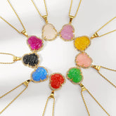 18K Gold Filled Laughing Buddha Jade Luck Necklace Pendant