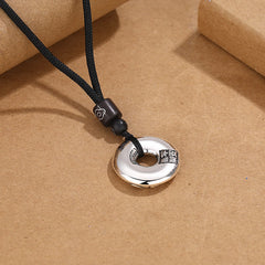 PiXiu Peace Buckle Copper Wealth Necklace Pendant