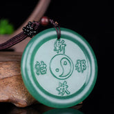 Green Aventurine Yin Yang Balance Necklace Pendant