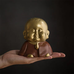 Renbeads Little Buddha Laughing Buddha Ceramic Healing Incense Burner