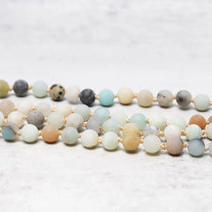 108 Amazonite Beads Tassel Mala Bracelet