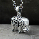 Renbeads 990 Sterling Silver Elephant Strength Necklace Pendant