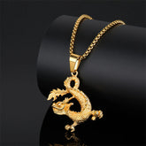 Dancing Dragon Pattern Lucky Necklace Pendant