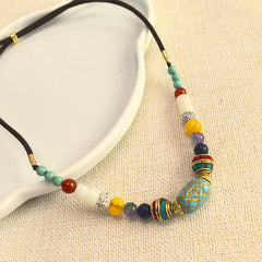 Tibetan Handmade Turquoise Beads Balance Necklace Pendant