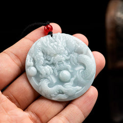 Flash Sale Chinese Zodiac Dragon Jade Success Amulet String Necklace
