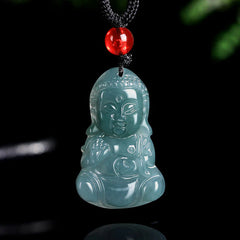 Jade Buddha Prosperity Necklace Pendant
