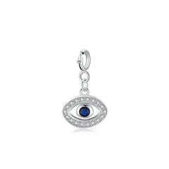 925 Sterling Silver Evil Eye and Hamsa Symbol Necklace Pendant for Prosperity and Luck