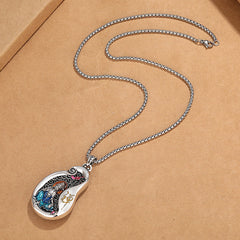 Lotus Design Copper Wealth Necklace Pendant