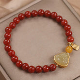 Laughing Buddha Red Agate Jade Confidence Bracelet