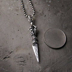 925 Sterling Silver Dorje Vajra Enlightenment Necklace Pendant
