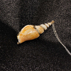 Natural Conch Shell Lucky Necklace Pendant