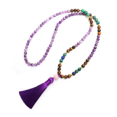 Tibetan Amethyst Purifying Bracelet Mala Set