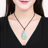 Chinese Zodiac Natal Buddha Jade Wealth Prosperity Necklace Pendant