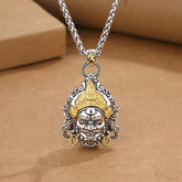 Yellow God of Wealth Amulet Copper Luck Necklace Pendant