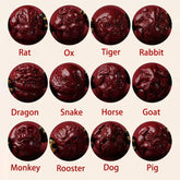 Cinnabar Chinese Zodiac Black String Blessing Necklace Pendant