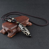 Nine Eye Dzi Bead Wealth Protection Necklace