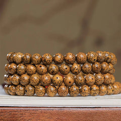 108 Mala Beads Bodhi Seed Red Agate Auspiciousness Bracelet