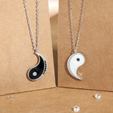 925 Sterling Silver Yin Yang Symbol Harmony Necklace Pendant