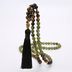 Tibetan Green Jasper Protection Mala Bracelet