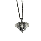 Renbeads Elephant Pewter Titanium Steel Strength Necklace Pendant