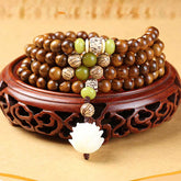 Tibetan Rosewood Lotus Mala Protection Calm Necklace Bracelet