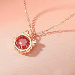 925 Sterling Silver Year of the Dragon Luck Red Zircon Jewelry Set (30% Off)