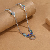 Phoenix Lotus Flower Luck Protection Necklace Pendant