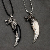 Imitation Wolf Tooth Titanium Steel Balance Necklace Pendant
