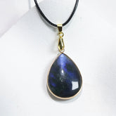 Water Drop Pattern Labradorite Healing Necklace Pendant