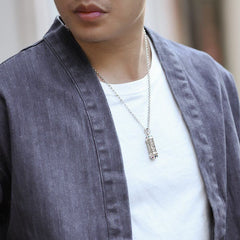 Renbeads Tibetan Om Mani Padme Hum Focus Necklace Pendant