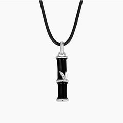 Bamboo Design Copper Luck Couple Necklace Pendant