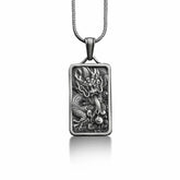Pure Tin Dragon Success Protection Necklace Pendant