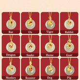 Chinese Zodiac Hetian Jade 925 Sterling Silver Abundance Necklace Pendant