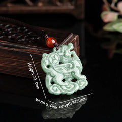Jade PiXiu Wealth Luck String Necklace Pendant