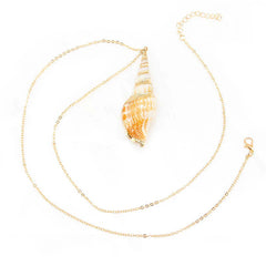 Natural Conch Shell Lucky Necklace Pendant