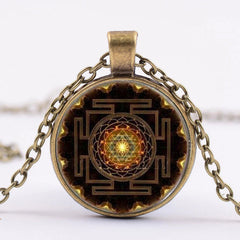 Sacred Yantra Time Gemstone Necklace