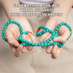 Tibetan Turquoise Healing Mala Bracelet
