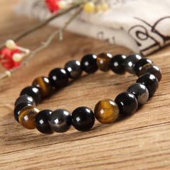 Renbeads Tibetan Tiger's Eye Bracelet Necklace Set